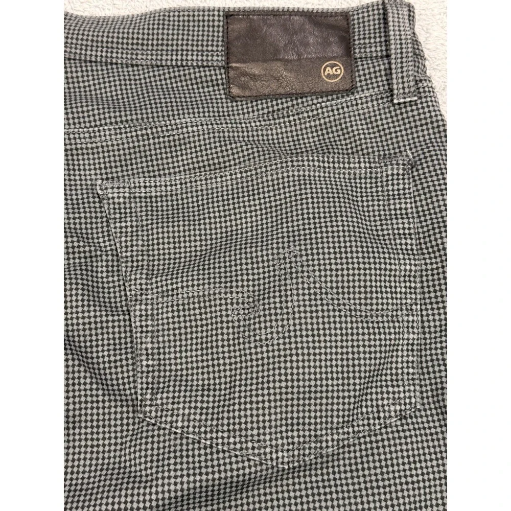 Adriano Goldschmied Jeans Men 38x34 Gray Houndstooth AG Slim Straight Everett‎